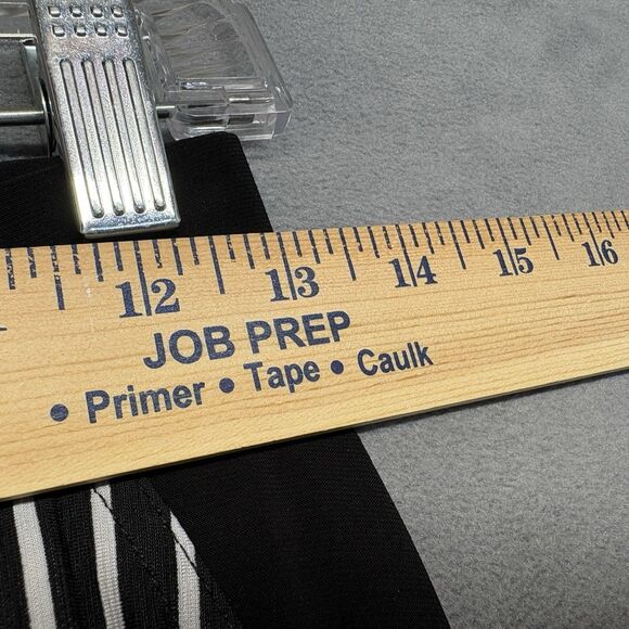 Joseph Ribkoff Size 4 Striped Wide Leg Pants Black White Pull On Pockets - Picture 6 of 8